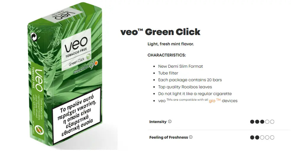 Buy USA online IQOS New 2023 veo™ Rooibos Sticks Green Click Product vendor