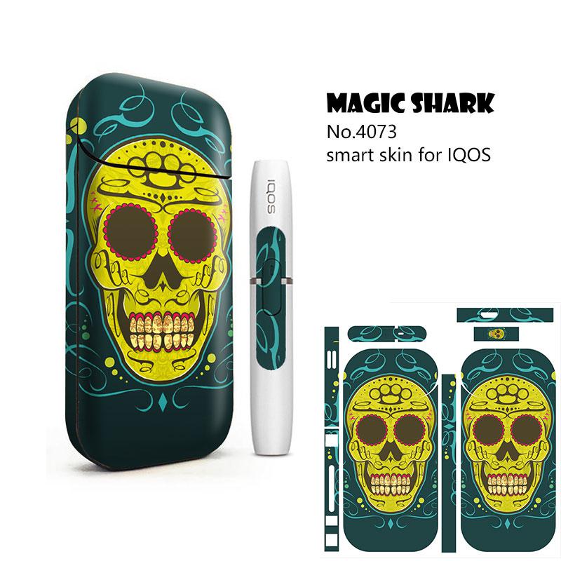 Buy USA online IQOS Magic Shark Fashioon Skull Game Boy Game Lady Bumpy Film Case Cover for IQOS 2.4 Plus Sticker for IQOS 2.4p 2.4+ Product vendor