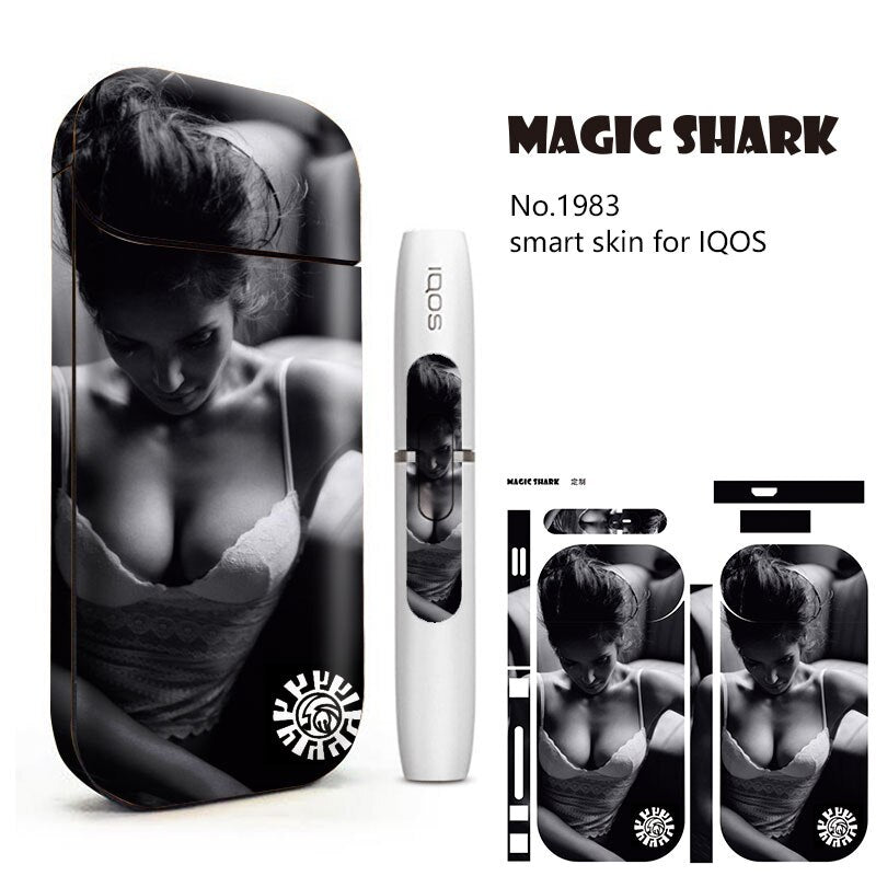 Buy USA online IQOS Sexy Lady Black White Punk Man PVC for IQOS Case Cover Stickers For IQOS IQOS 2.4 Plus Skin Product vendor