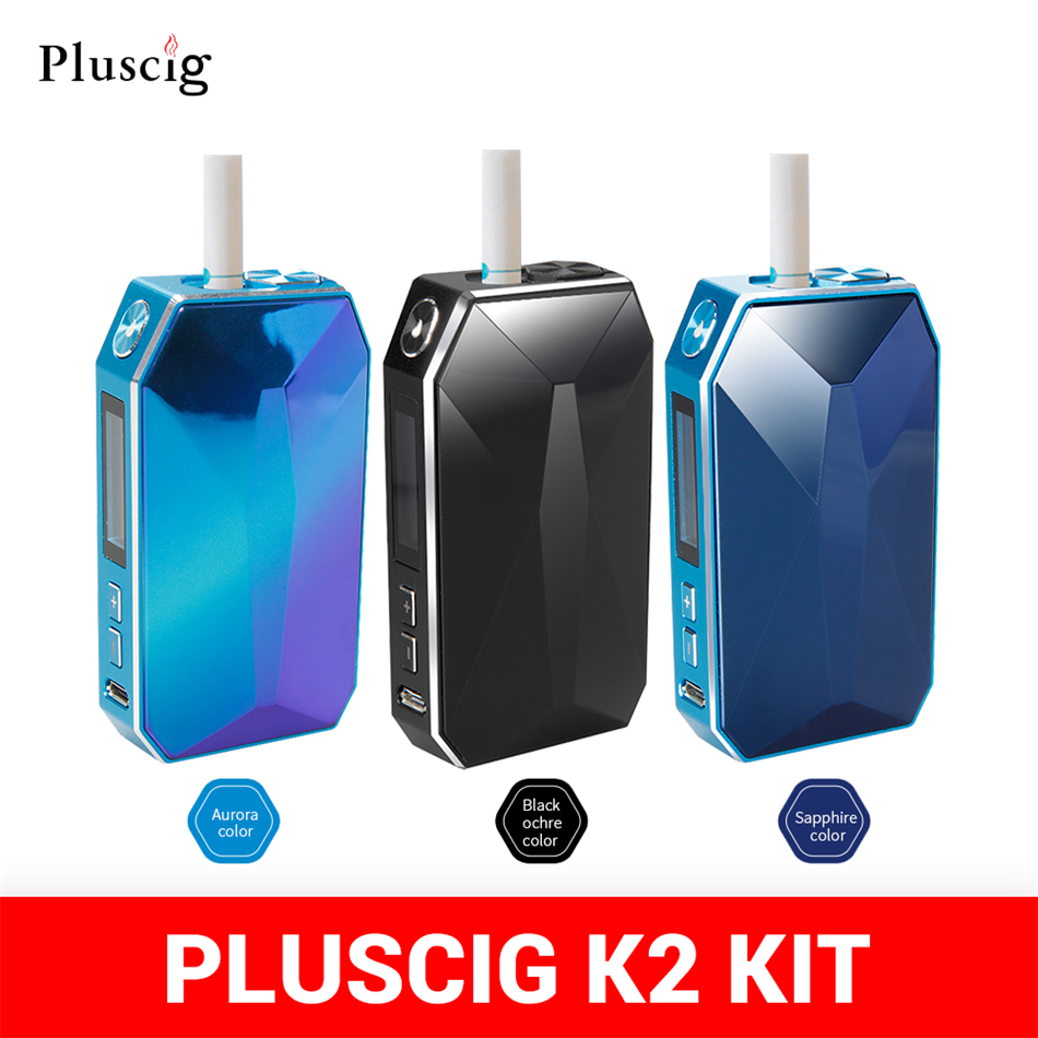 Buy USA online IQOS Vape Pluscig K2 Kit Electronic Cigarette Fit IQO Heating Tobacco Stick Dry Herb Vaporizer Box Mod 2900mah Battery Heets S5608 Product vendor