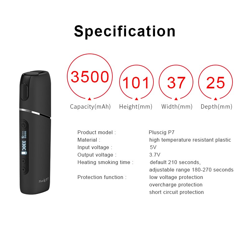 Buy USA online IQOS New 2021 Heated Tobacco Kit From Pluscig P9 Charged Electronic Smoke Vape Compatibility With 1qos Sticks Product vendor