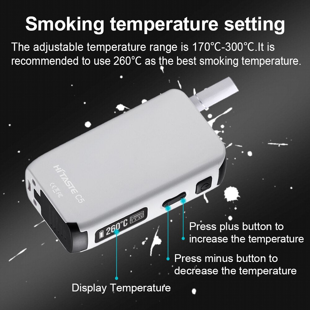 Buy USA online IQOS New 2021 Heated Tobacco Kit From Hitaste C5 adjustable temperature Compatibility With 1qos Sticks Product vendor