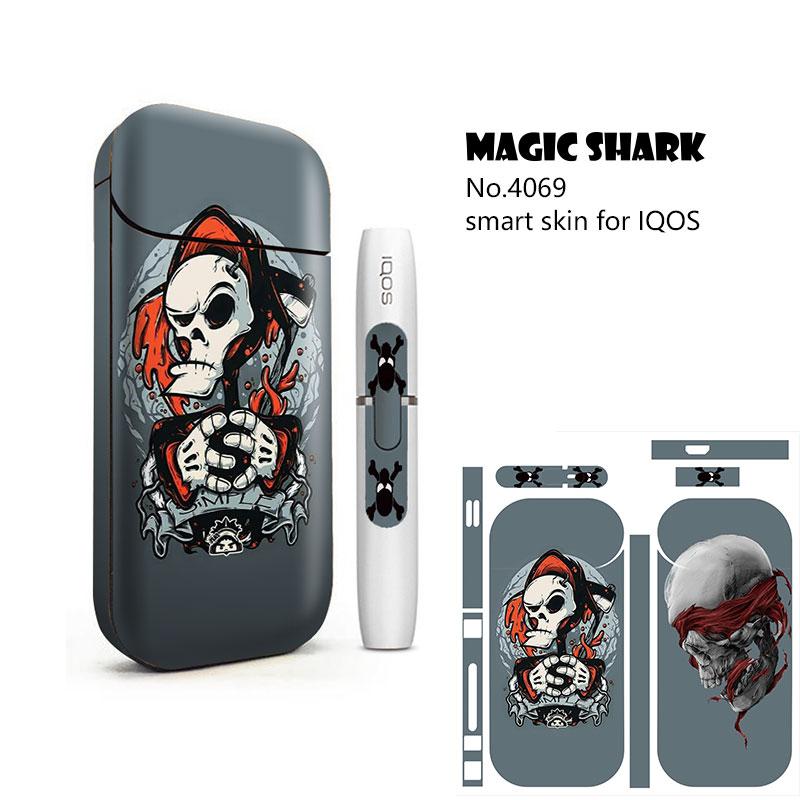 Buy USA online IQOS Magic Shark Fashioon Skull Game Boy Game Lady Bumpy Film Case Cover for IQOS 2.4 Plus Sticker for IQOS 2.4p 2.4+ Product vendor