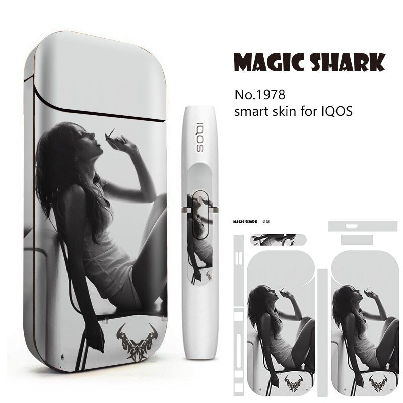 Buy USA online IQOS Sexy Lady Black White Punk Man PVC for IQOS Case Cover Stickers For IQOS IQOS 2.4 Plus Skin Product vendor